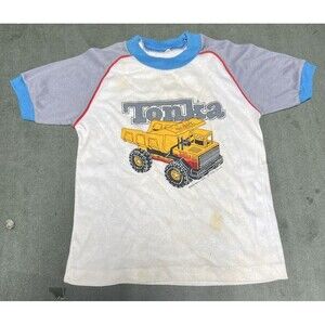 Tonka - Child's T-Shirt - White - Blue - Yellow - 1982